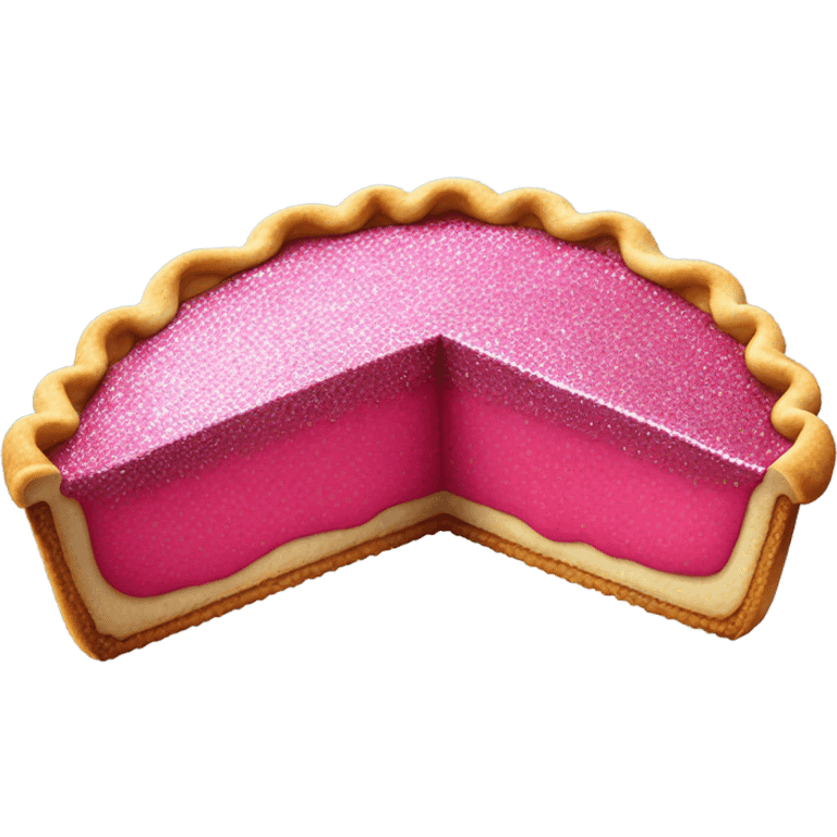 Hot pink pie with glitter  emoji