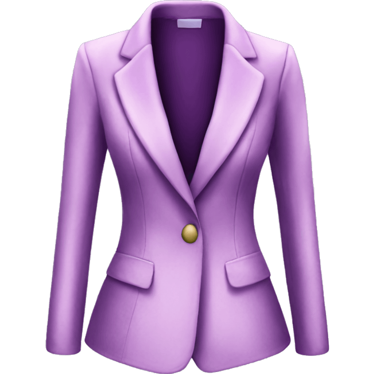 Realistic isolated pair of light purple lavender velvet feminine fashion blazer.  emoji