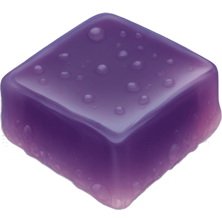 square blue jelly slab on plate emoji