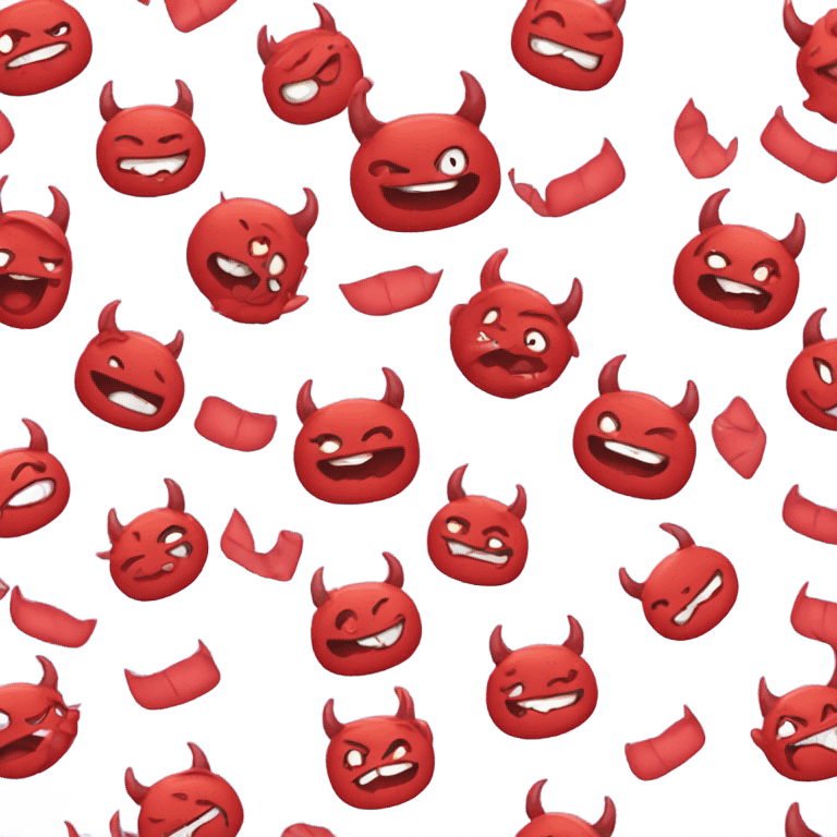 Kawaii devil smiling  emoji