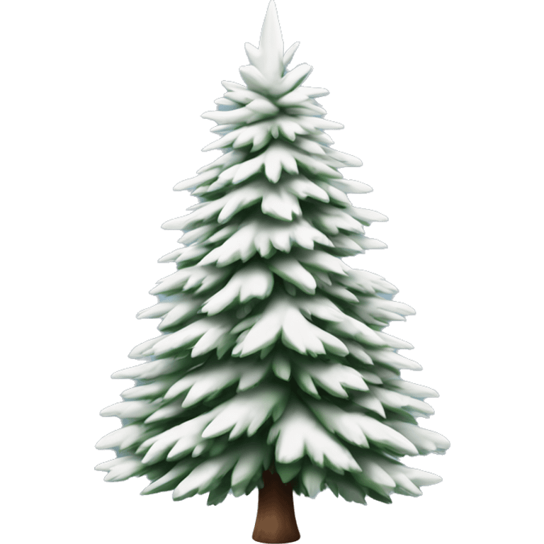  actual white fir christmas tree isolated.  emoji