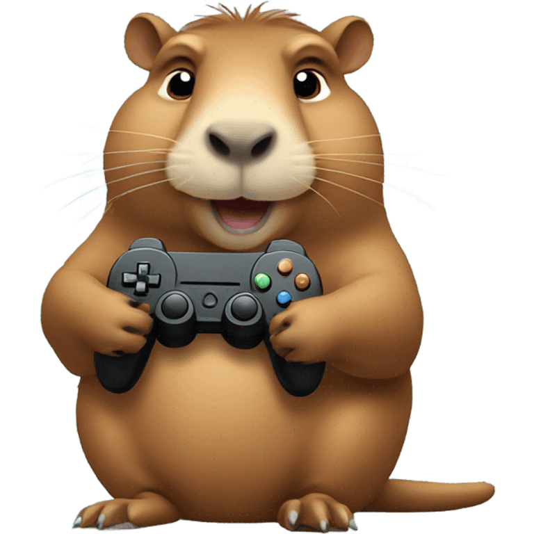 capybara playing video game  emoji