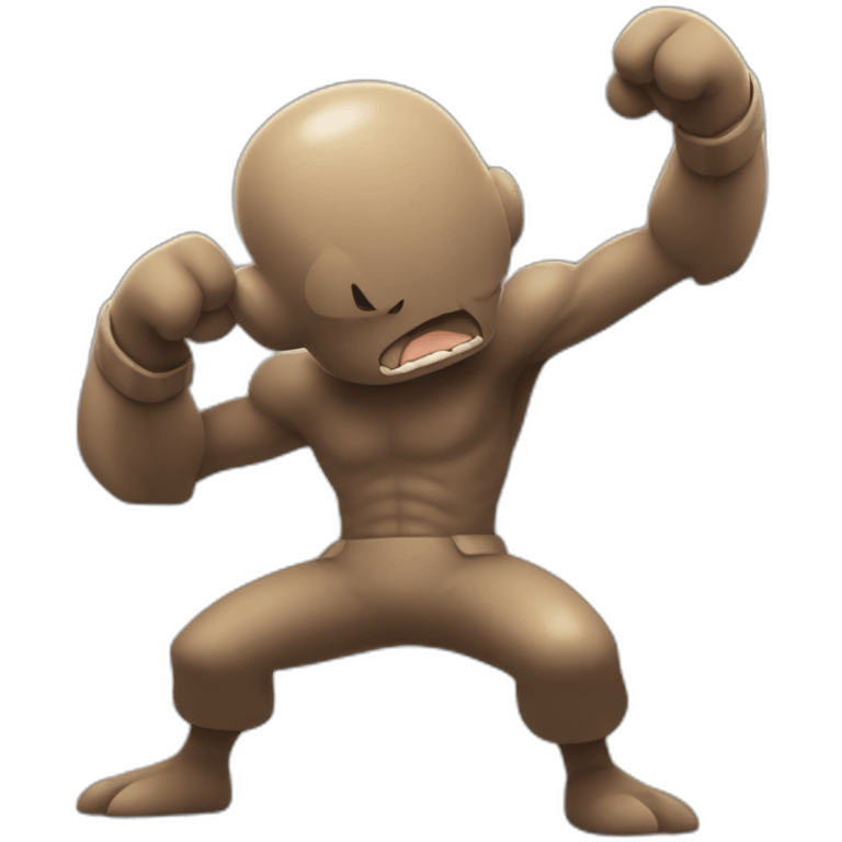 Hitmonchan (a Pokémon) getting beaten up emoji