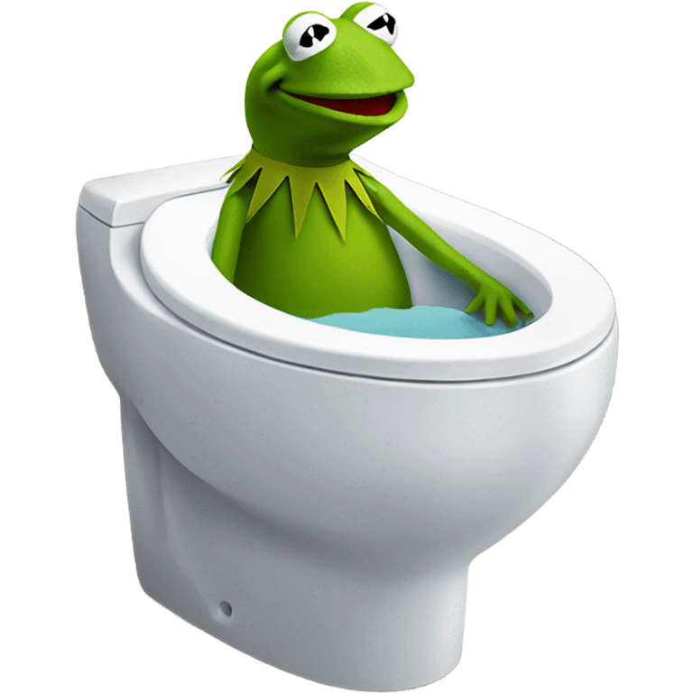 kermit head in toilet emoji