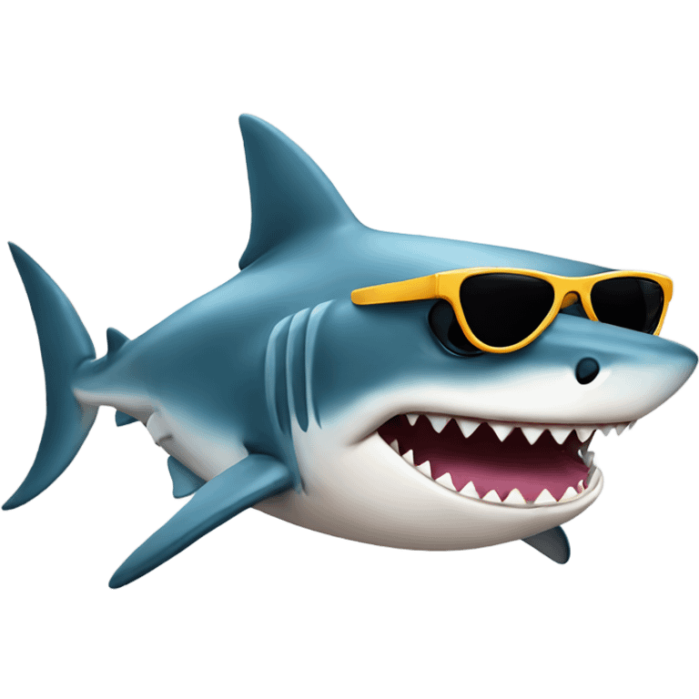 shark with sun glasses emoji