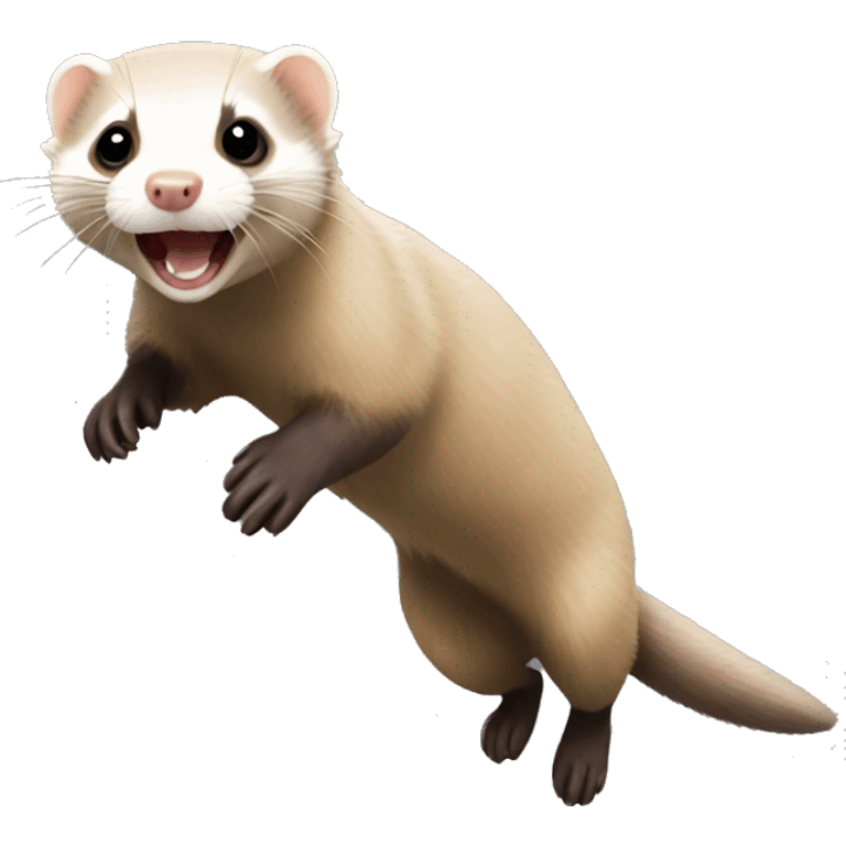 Ferret jumping emoji