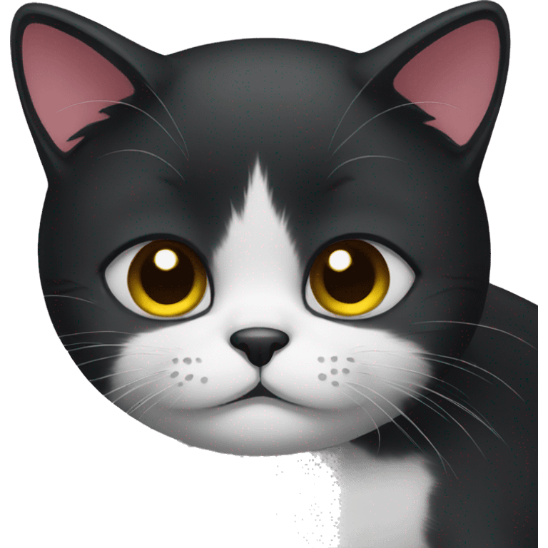 Black cat sad emoji