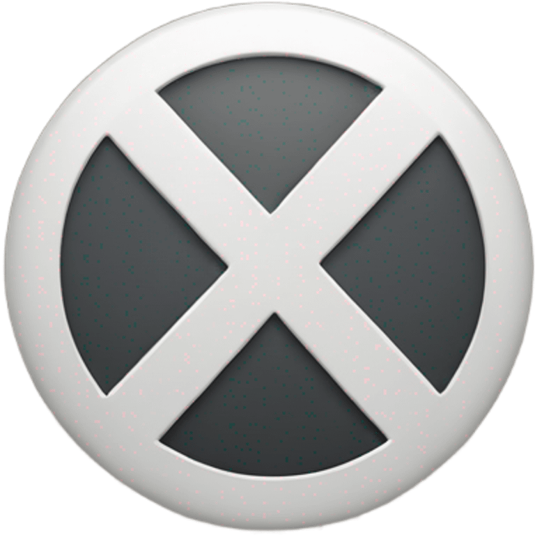 x with a circle around it emoji