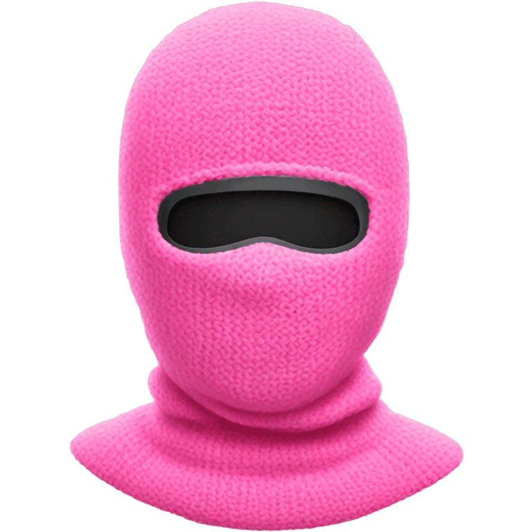 Ski mask pink emoji