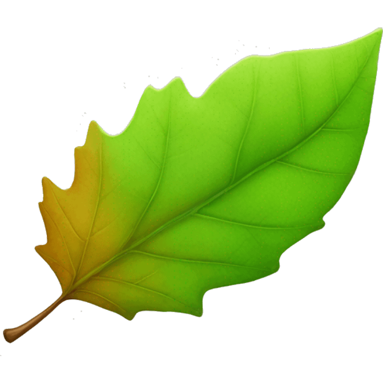 Green autumn leaf with face  emoji