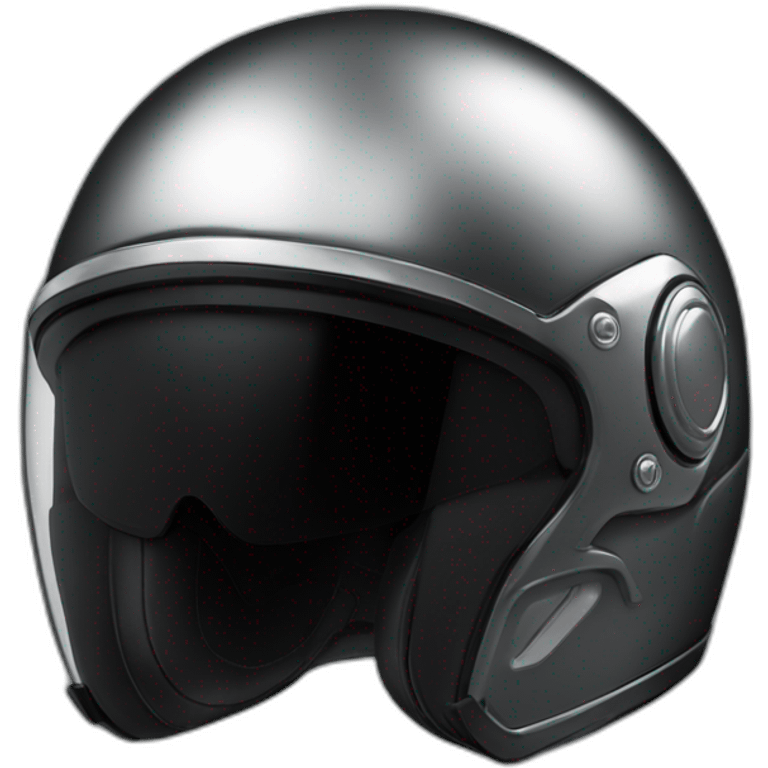 dark chrome motorcycle helmet emoji