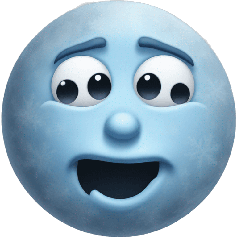 frozen moon face emoji