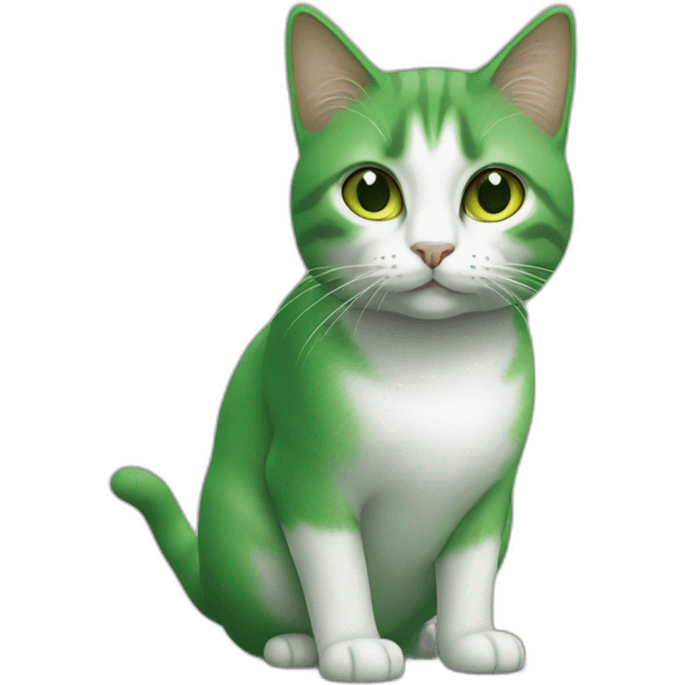 Un chat vert  emoji