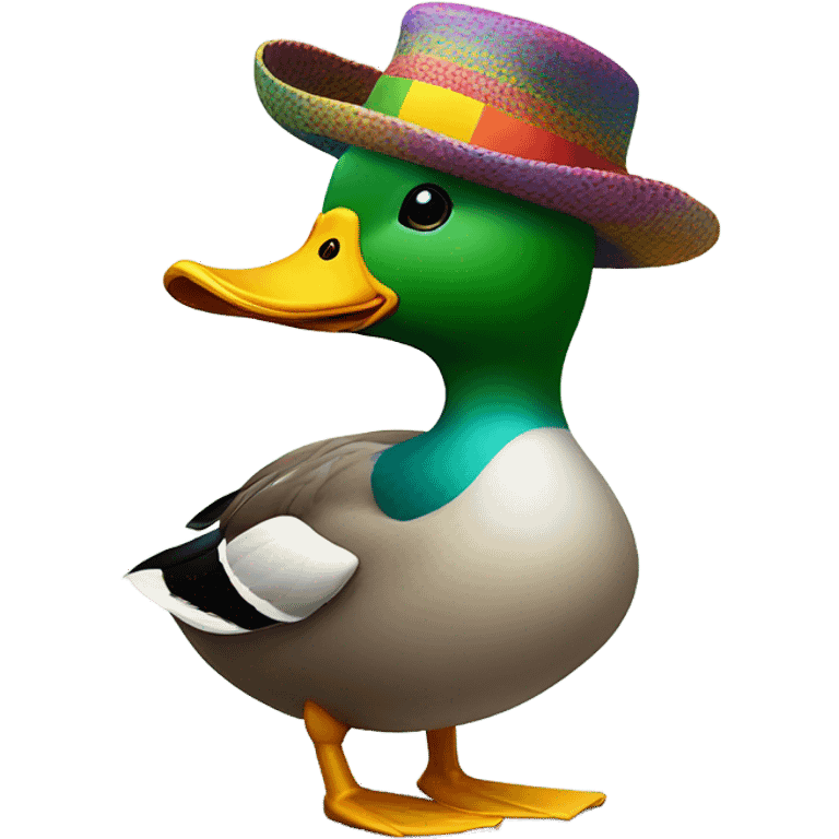 duck with a hat emoji