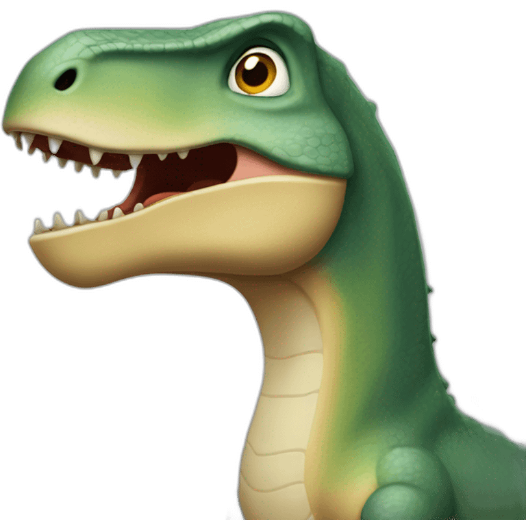 Un dinosaures qui rigole emoji