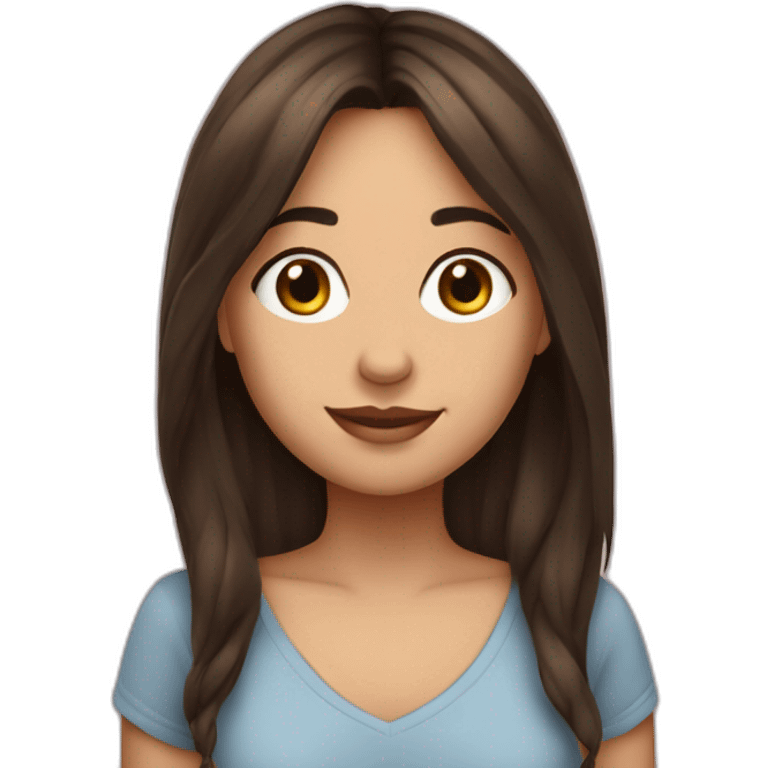 Joli fille brune  emoji