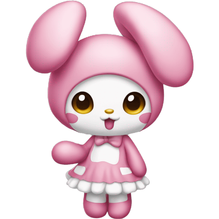 My melody blowing a kiss emoji