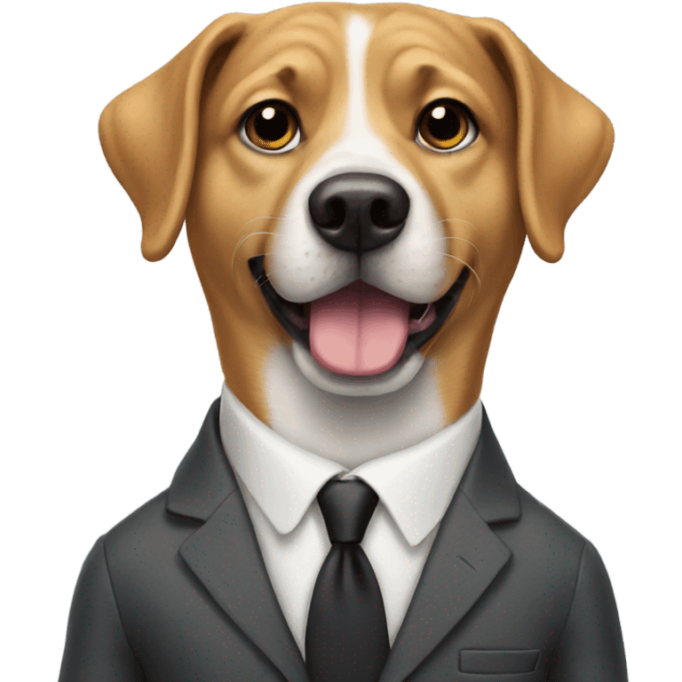 Dog wearing suit emoji