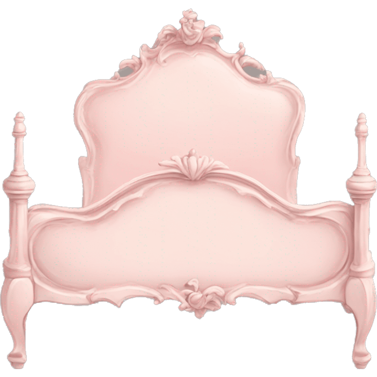 vintage pale pink rococo bed frame  emoji