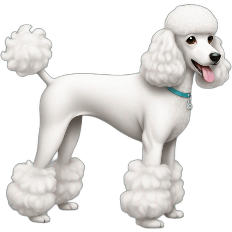 Poodle white emoji