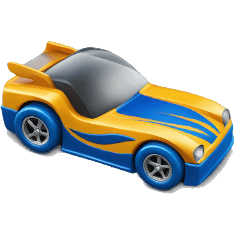 Hot wheel vintage car in motion, dark blue  emoji