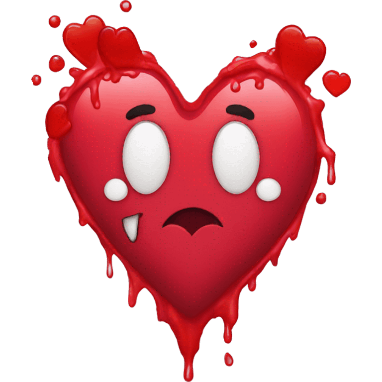 bleeding red heart emoji