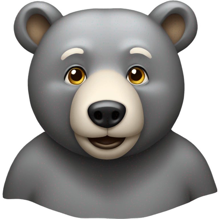 realistic-happy-grey-bear-with-head-in-the-form-of-hearts emoji