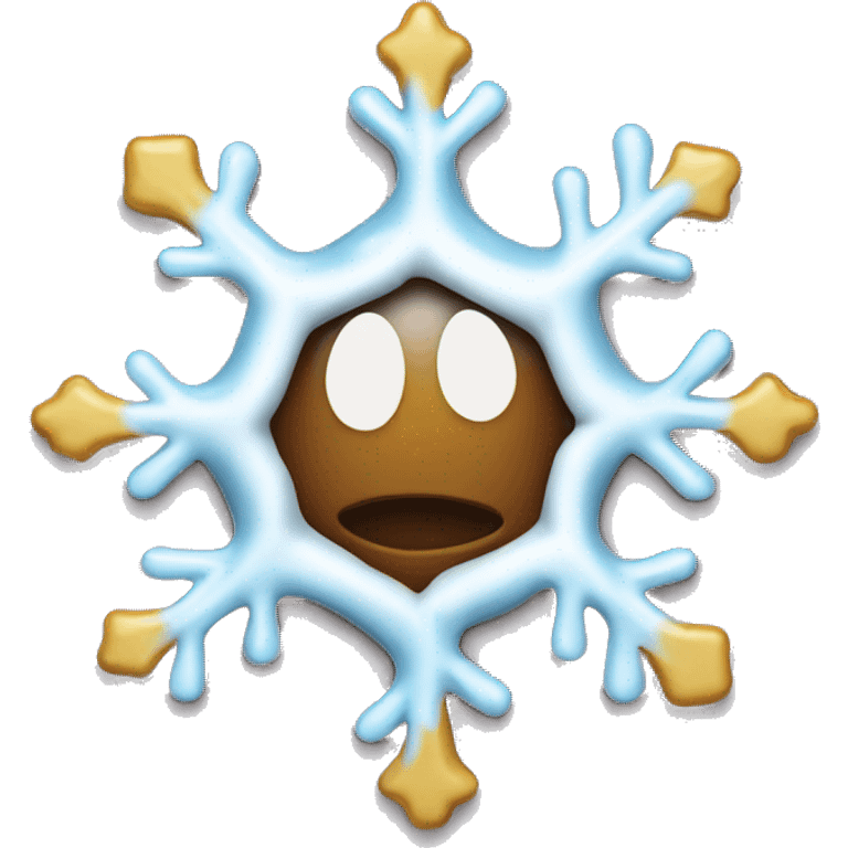 Melting snowflake emoji