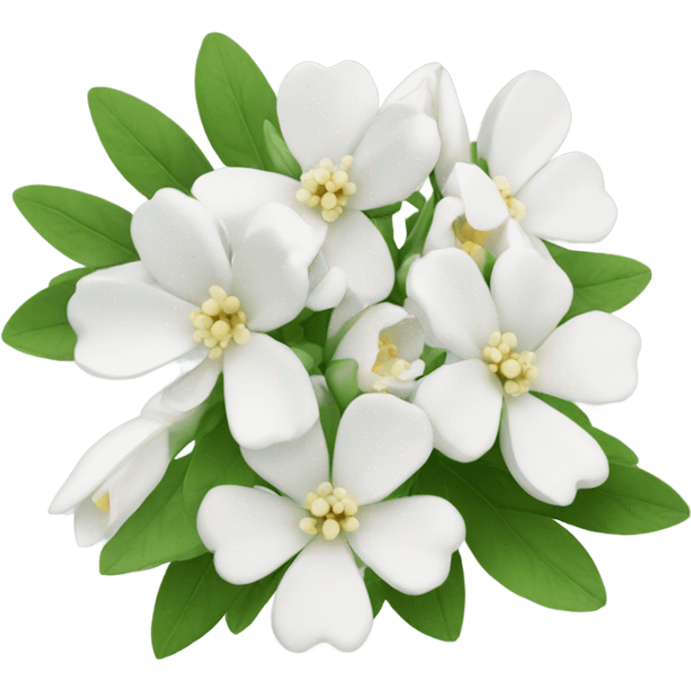 White flowers  emoji