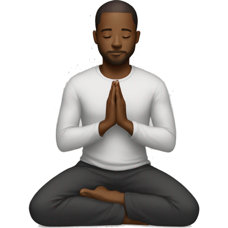 Black man praying  emoji