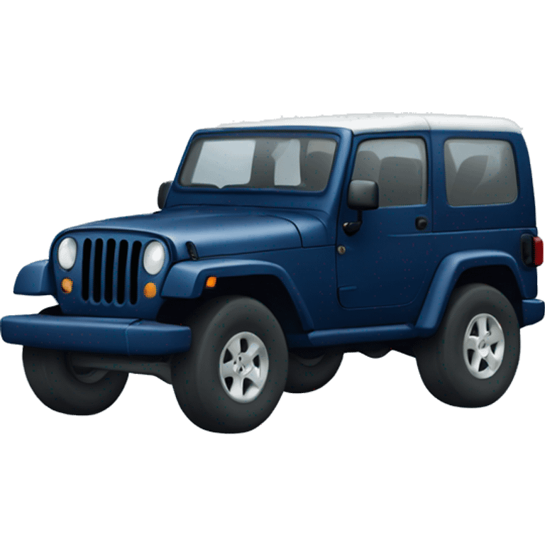 navy blue jeep with a white bow on top emoji