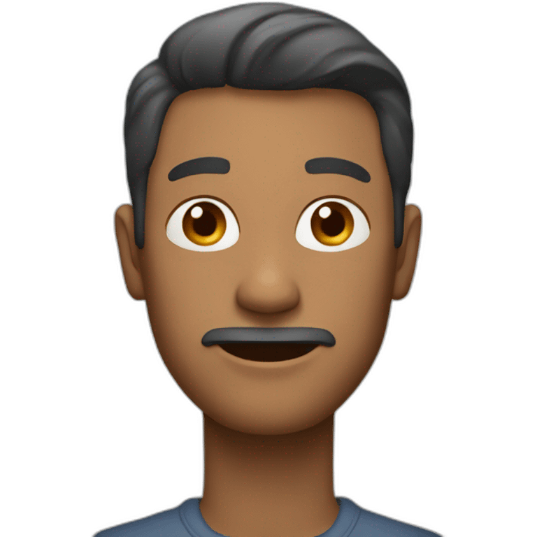 Man with open hand in front of him emoji