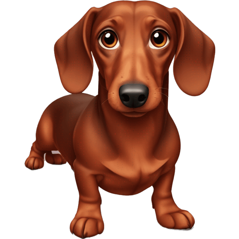 Red-shaded Dachshund called Maebh  emoji