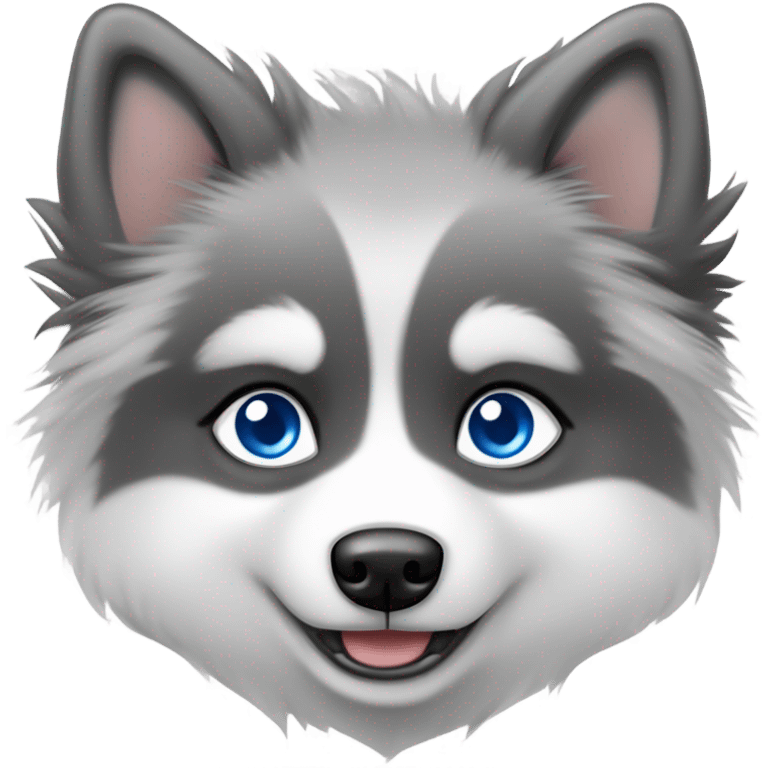 Cute Pomsky  emoji