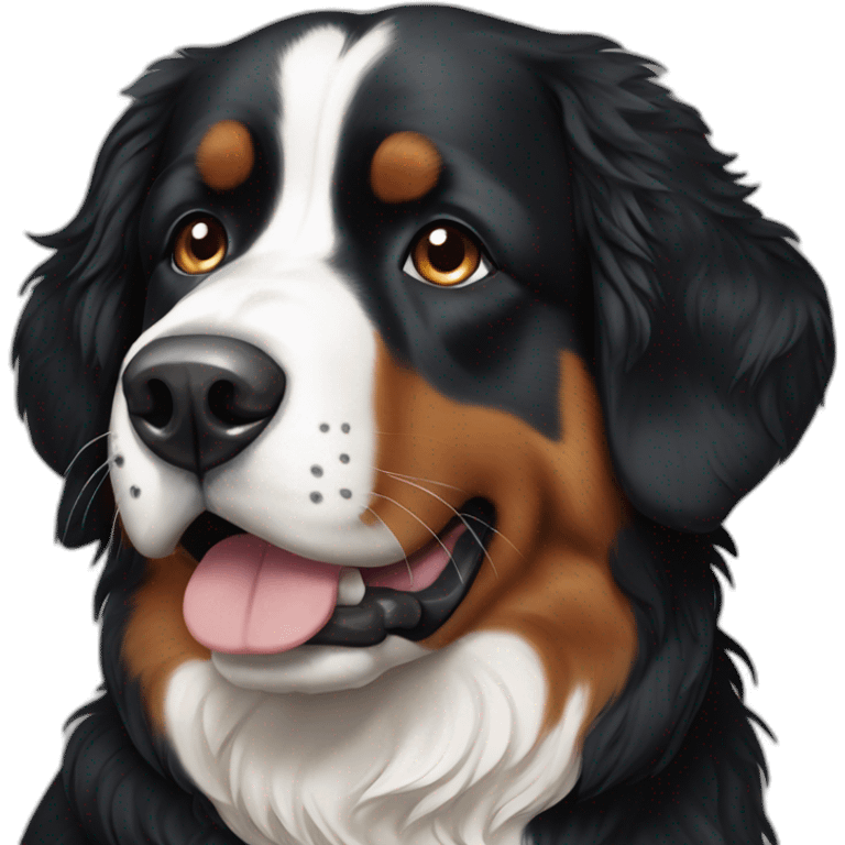 bernese mountain dog with freckles emoji