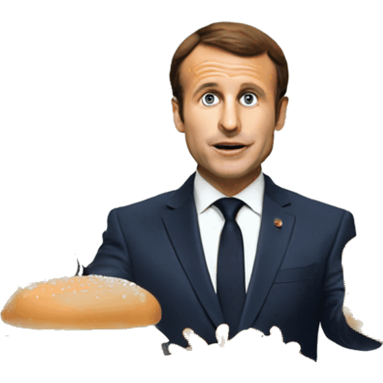 Macron qui mange un macdo emoji