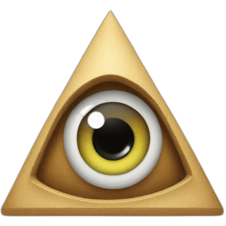 A pyrimid with an eye emoji