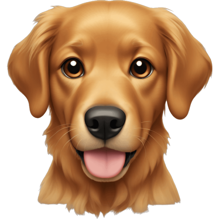 Red golden retriever with black ears emoji