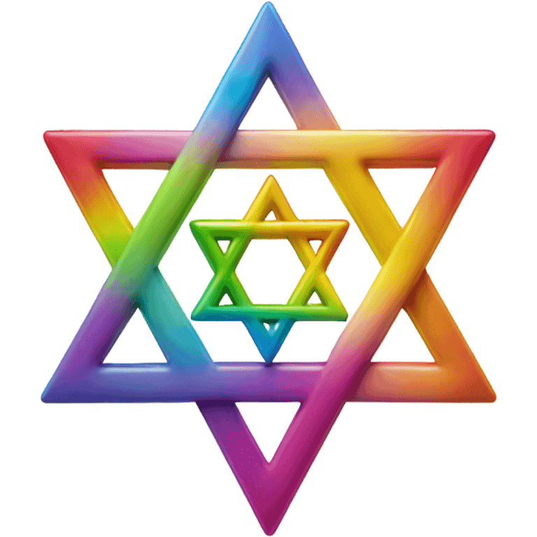 Rainbow Star of David  emoji