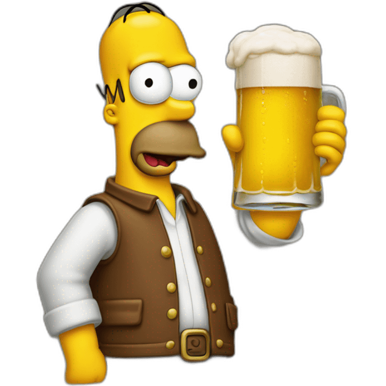 Homer simson qui bois de la bière emoji