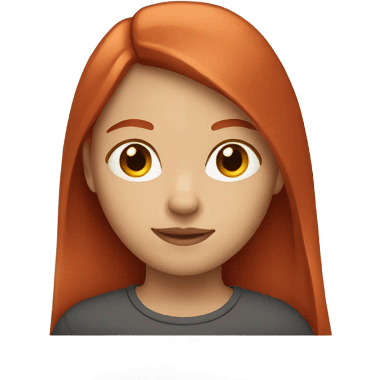 girl with straight shoulder length red hair  emoji