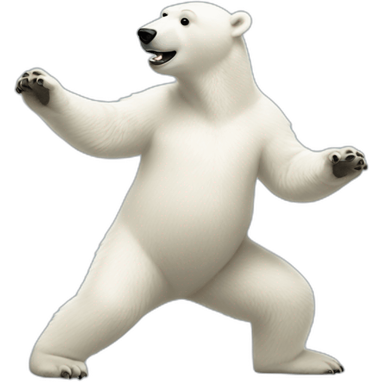 a polar bear dancing flamenco emoji