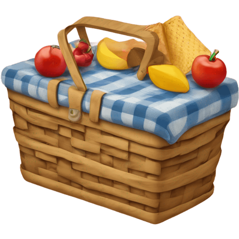 Picnic basket on blanket  emoji