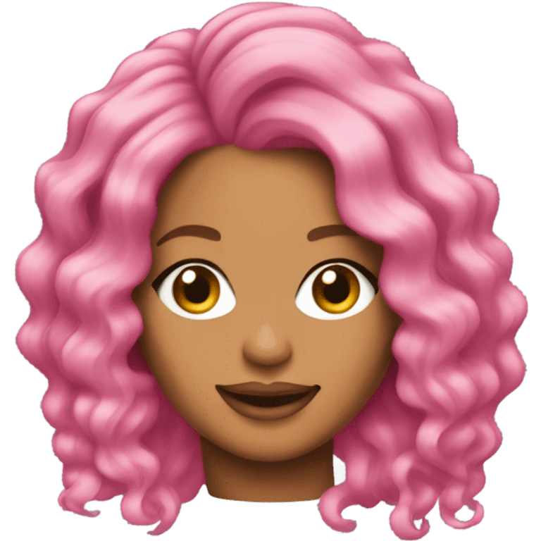 Beyoncé with pink hair emoji