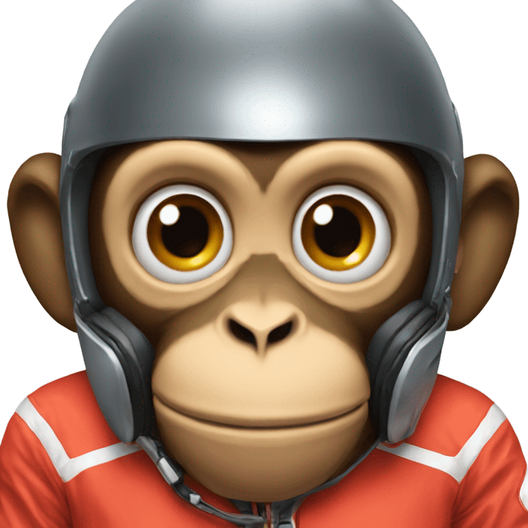 Monkey With F1 Helmet emoji