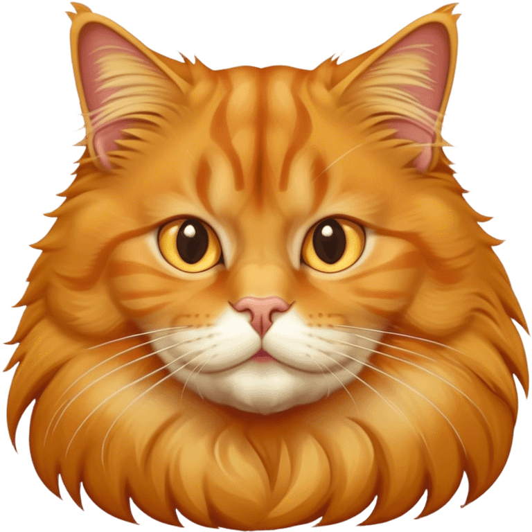 Maine Coon fat orange golden cat emoji