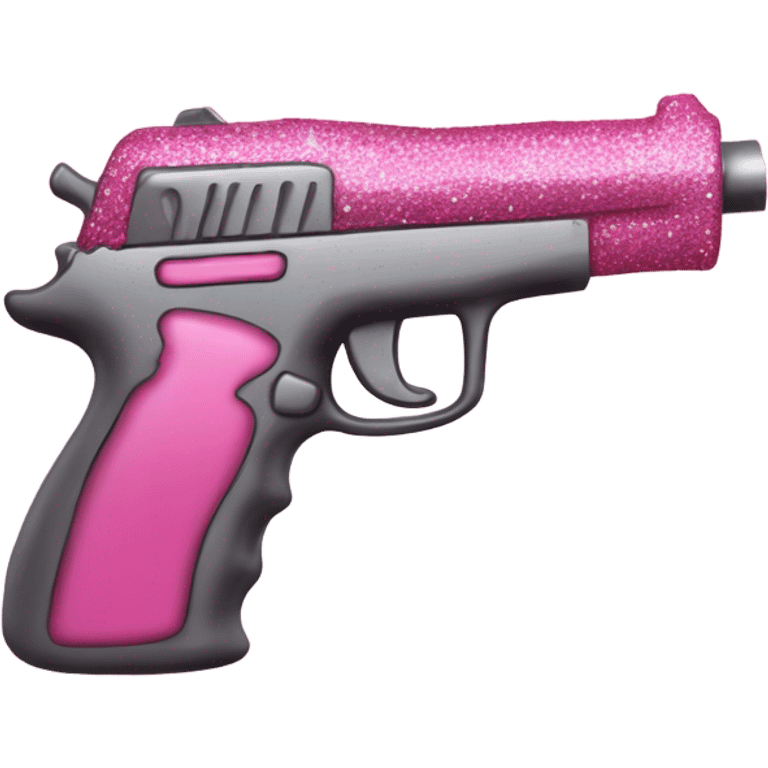 Pink glittery gun emoji