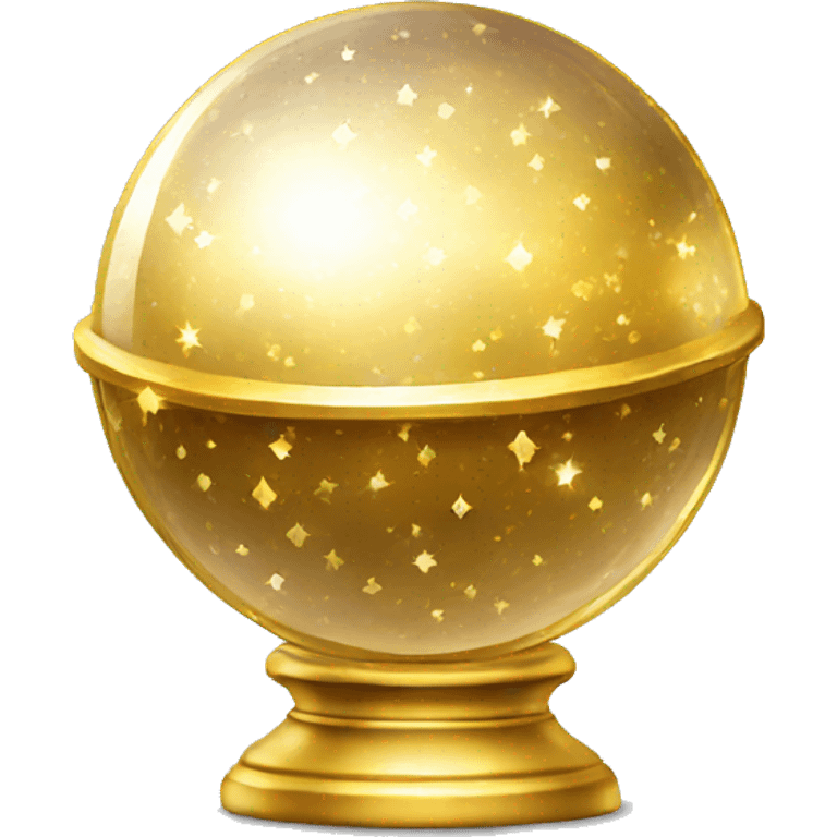 gold crystal ball sparkles emoji