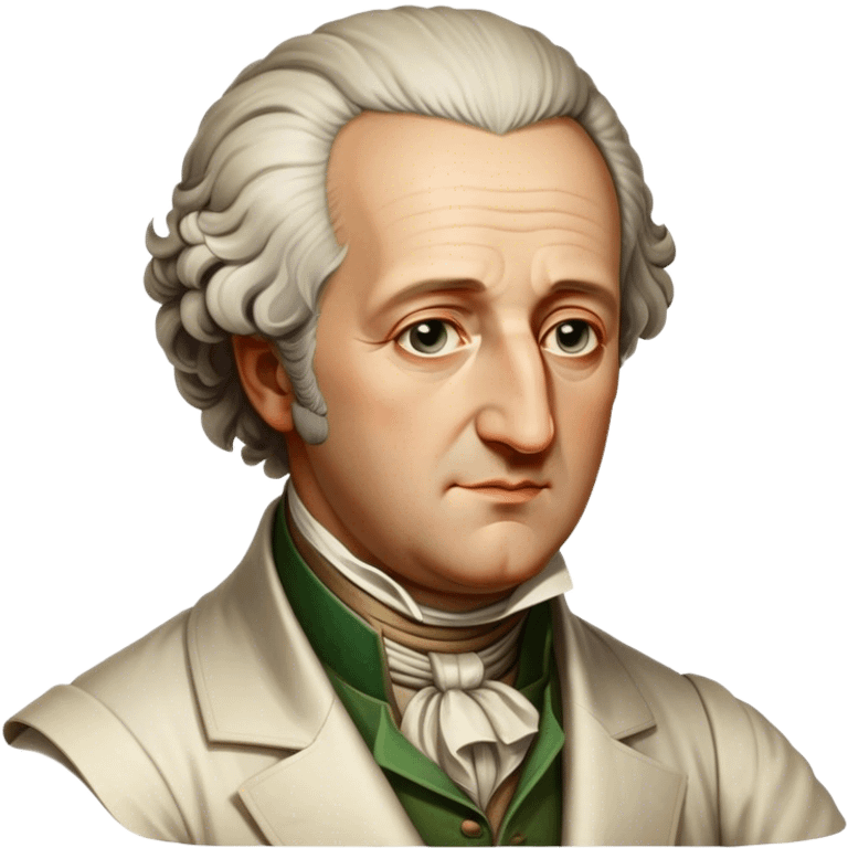 Cinematic Realistic Johann Wolfgang von Goethe Portrait Emoji, depicted as an intellectual literary giant with a thoughtful gaze and refined attire, rendered with detailed textures and warm classical lighting that captures his enduring literary influence. emoji