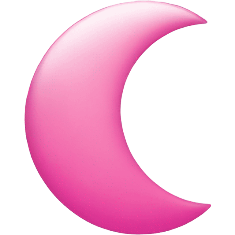 Pink half moon  emoji